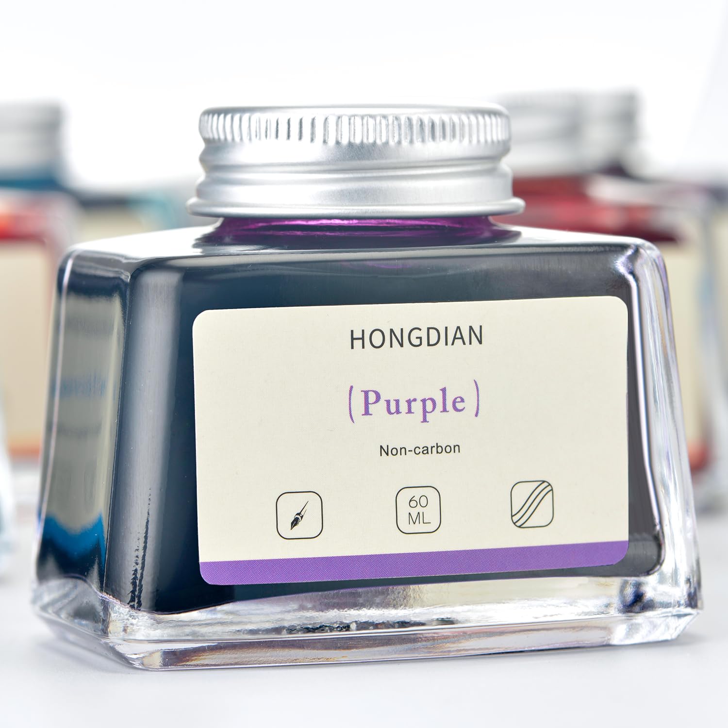 Asvine Hongdian Fountain Pen Bottled Ink Black, 60ml Fountain Pen Bottled Ink, Non Carbon