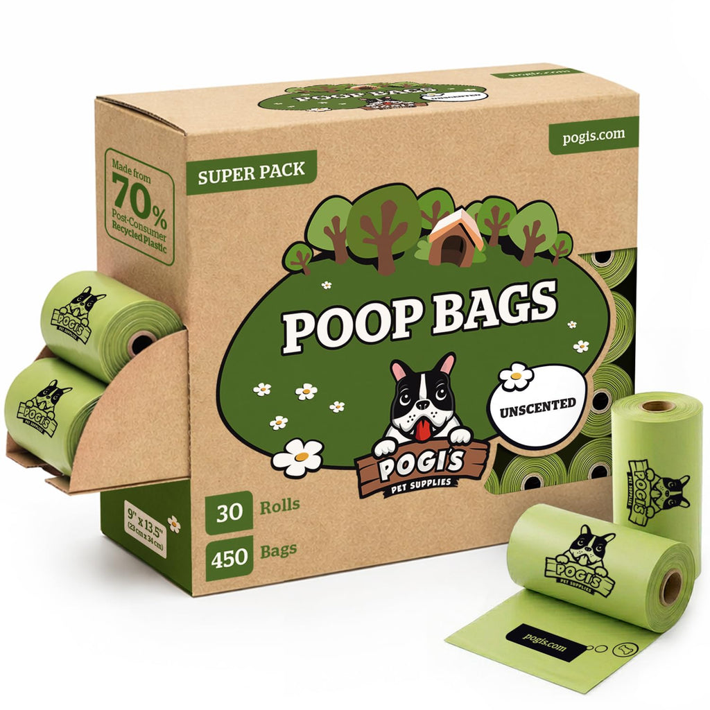 Pogi’s Dog Poop Bags – Leak-Proof & Extra Thick Pet Waste Bags (Fresh Scent, 10 Rolls, 150-Count)
