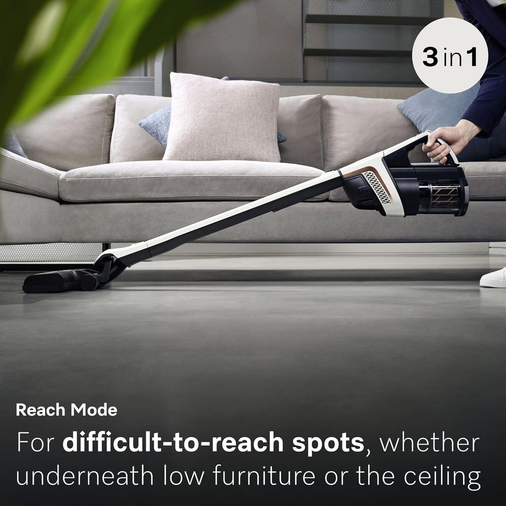 Miele Triflex HX2 Self-Standing Cordless Stick Vacuum Cleaner, 60 min runtime, Lotus White / Rose Gold