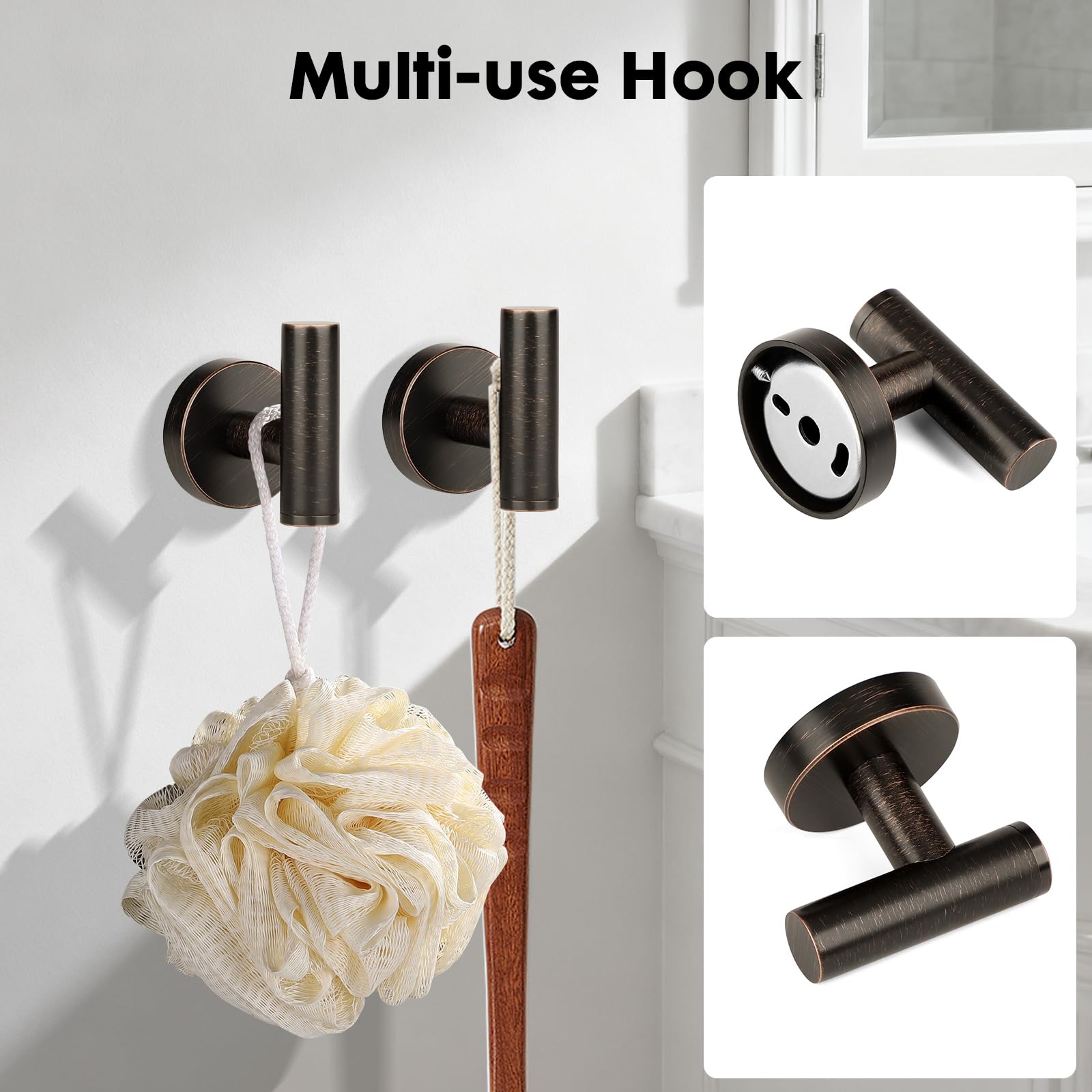 Brushed Gold Bathroom Hardware Accessories Set 5 Piece, Stainless Steel Bath Towel Bar Set 24 Inch,Toilet Paper Holder,Towel Ring Holder,Towel Rack Set,Gold Bathroom Accessories Kit