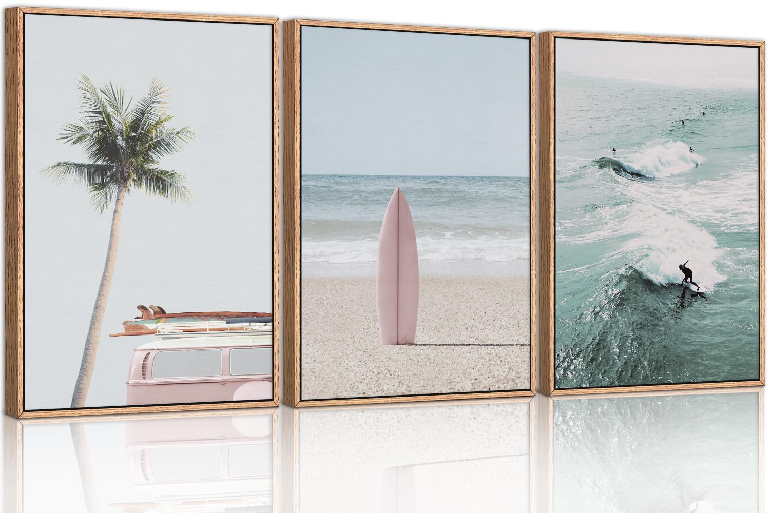 CHDITB Abstract Modern Framed Canvas Wall Art Set, Contemporary Artwork for Home Decor, Neutral Pastel Illustration Wall Painting, Nordic Minimal Zen Art Prints for Living Room Office-16 x24 x3
