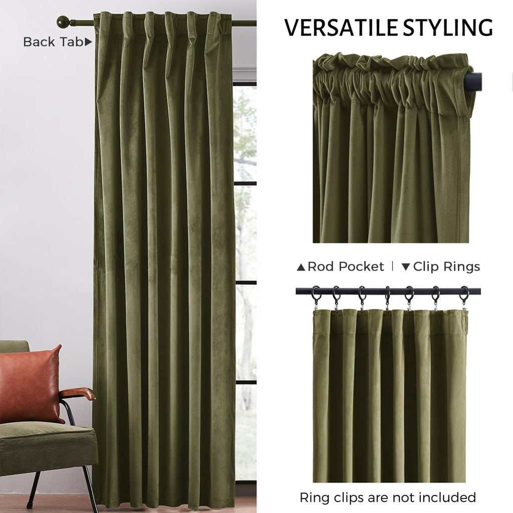 Topfinel Dusty Rose Velvet Blackout Curtains 84 Inch Long,Room Darkening Thermal Insulated Spring Drapes for Bedroom,Rod Pocket Back Tab Window Treatment for Living Room,2 Panels Burg