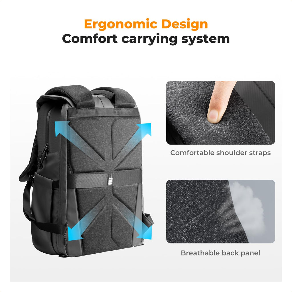 K&F CONCEPT Camera Backpack, Camera Bags for Photographers Dslr Cameras Compatible for Canon Nikon Sony DJI Mavic Drone, 20L Large Capacity Bag Cover 15.6 Inch Laptop Camera Cases with Raincover