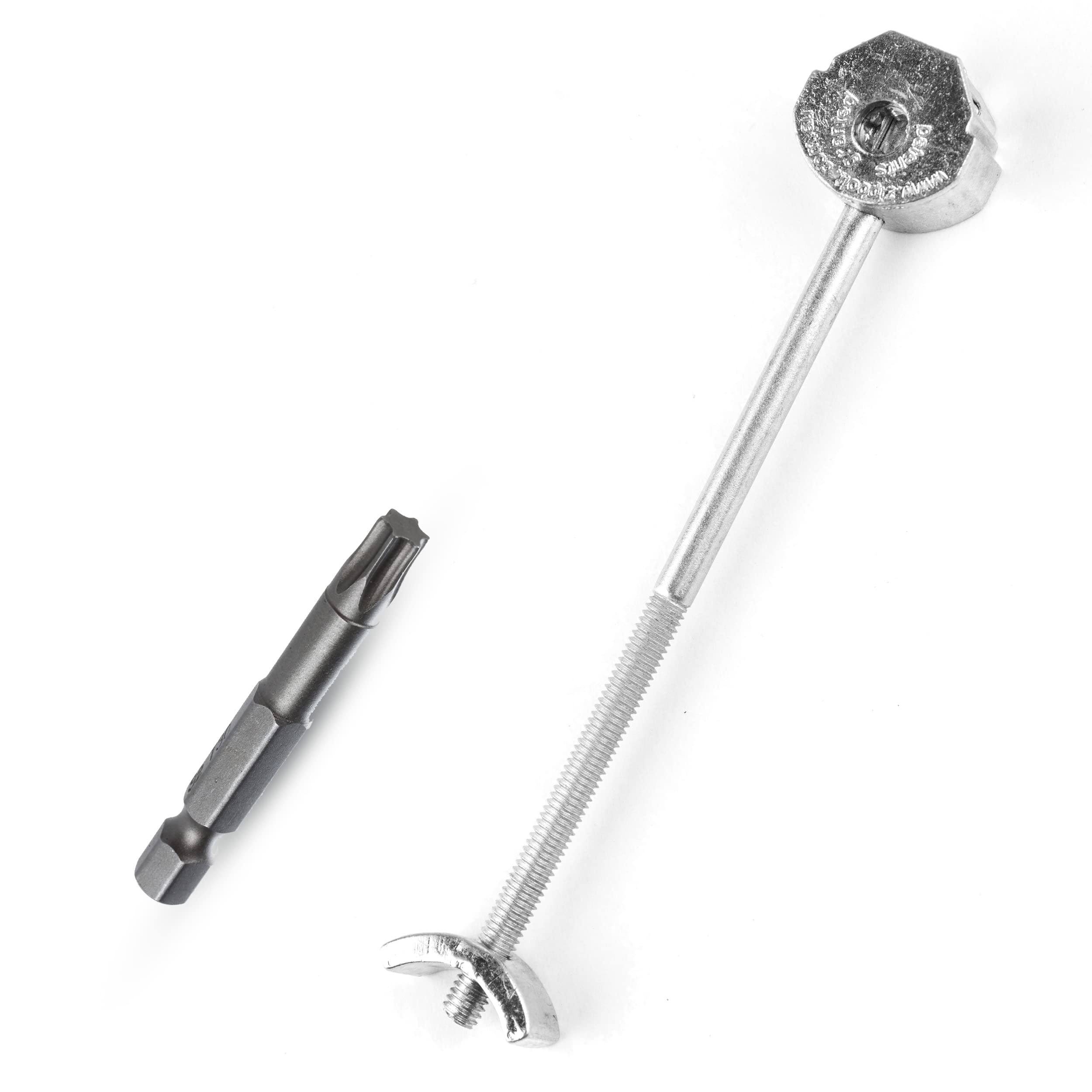 Zipbolt 10.800 Countertop Miter Connector — 20 Piece Joint Fastener Drawbolt Pack with 5mm Hex Bit for Joining Countertops, Butcher Blocks, Furniture, and More - Single-Handed Tightening