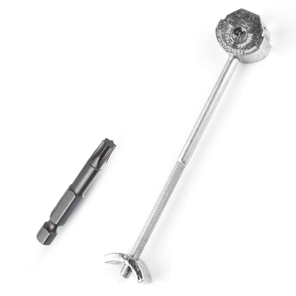 Zipbolt 10.800 Countertop Miter Connector — 20 Piece Joint Fastener Drawbolt Pack with 5mm Hex Bit for Joining Countertops, Butcher Blocks, Furniture, and More - Single-Handed Tightening