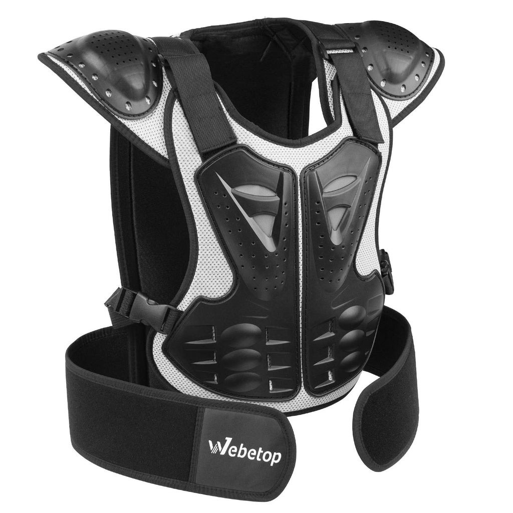 Webetop Kids Chest Protector Motocross Dirt Bike Body Chest Spine Protector Vest Gear for ATV MTB Skiing