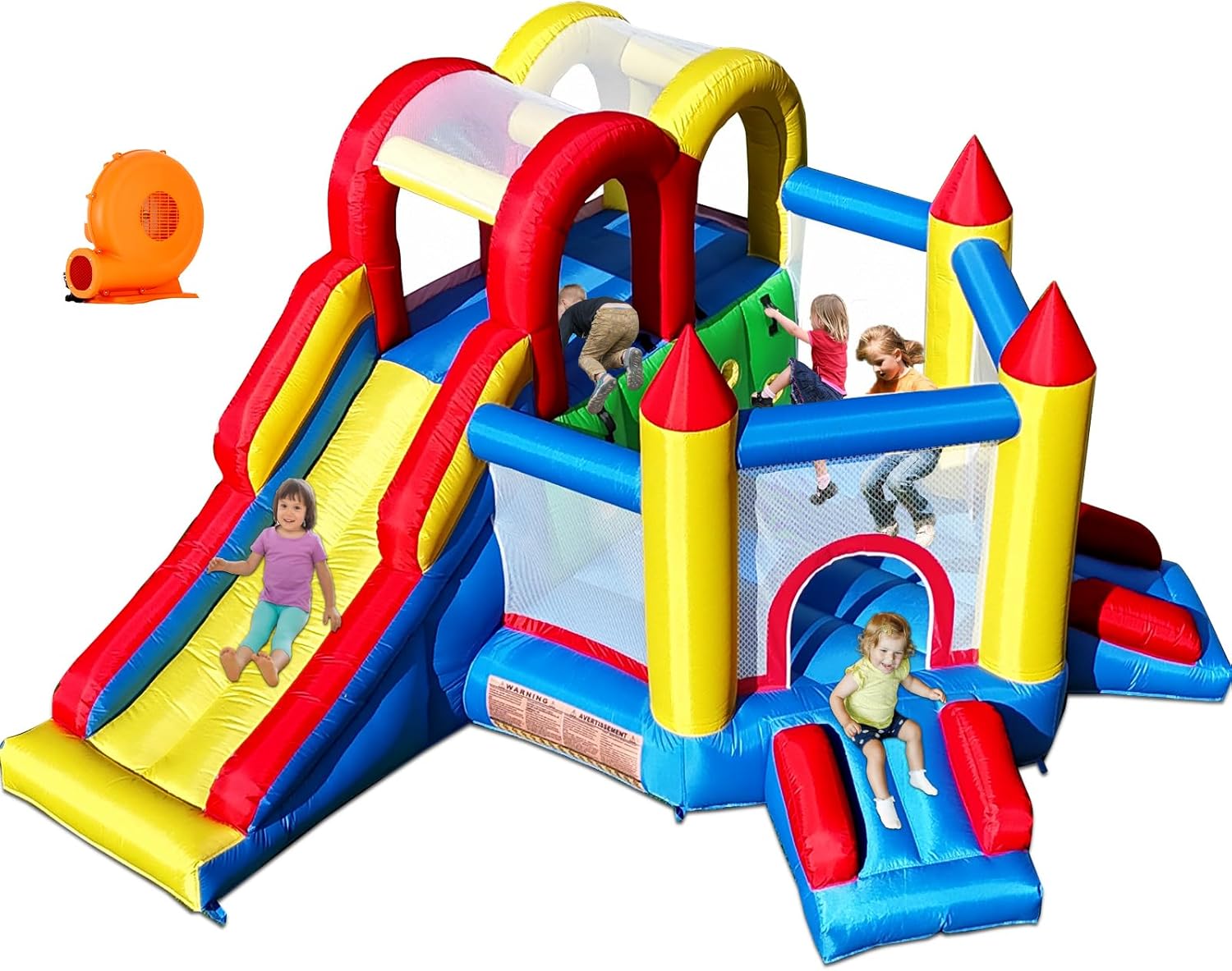 Umbalir InfIatable Bounce House for Kids 3-8 yr, Bouncy House Accommodate 4-6 Kids, Fun and Safe Indoor/Outdoor Play (12.3'Lx10'Wx6.3'H)