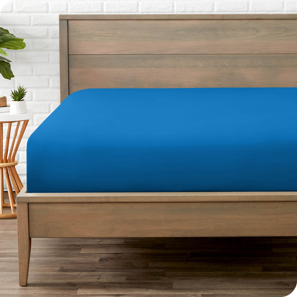 Bare Home Fitted Bottom Sheet Twin Size - Premium 1800 Ultra-Soft - Hotel Luxury - Deep Pocket - Durable and Long Lasting (Twin, White)