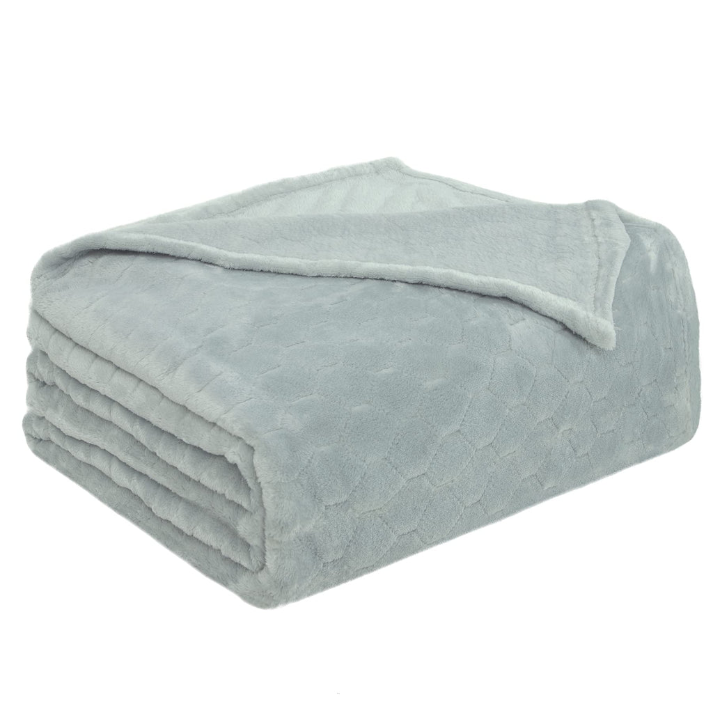 TOONOW Fleece Blanket Fuzzy Plush Throw Blanket 50" x 60", Super Soft Fluffy Bed Blanket Geometric Pattern Comfy Microfiber Flannel Blankets for Couch, Bed, Sofa, Black