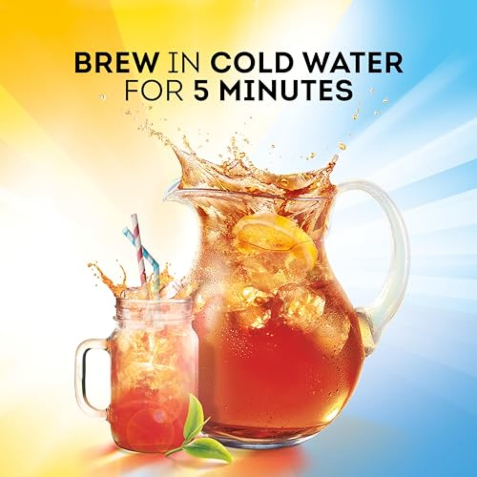 Lipton Cold Brew Iced Tea Bags, Family Size Zero Calories, Easy-To-Make with no boiling needed, 132 Total Tea Bags (22ct - Pack of 6)