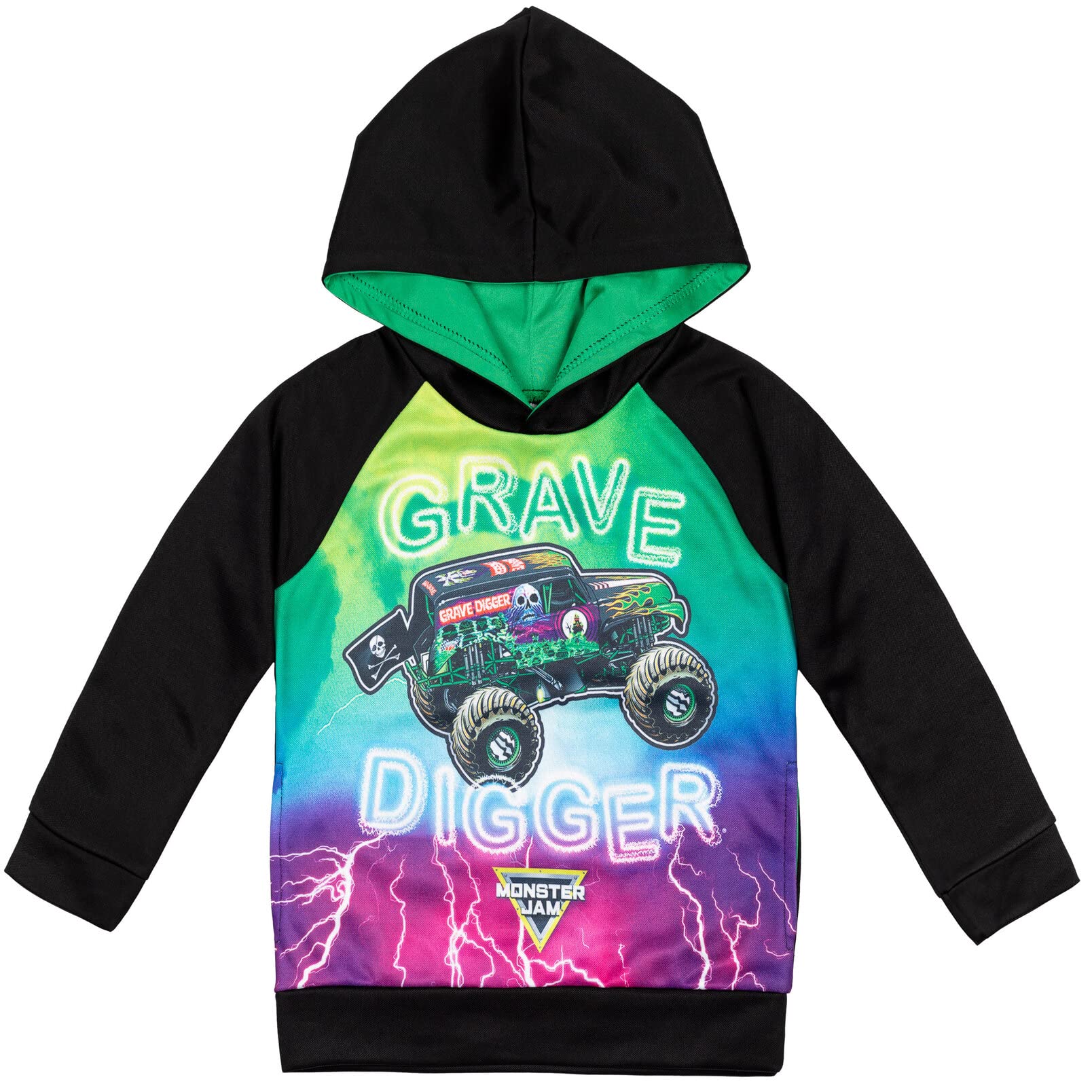 Monster Jam Boys' Fleece Pullover Hoodie Toddler to Big Kid