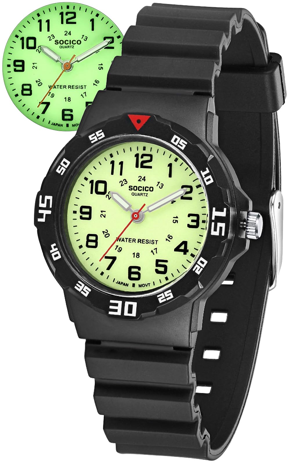 PROKING Waterproof Nurse Watch for Medical Professionals Students Women Men, Night Light, 12/24 Hour Military Time Easy to Read Dial, Second Hand Watch for Nursing Day Gifts