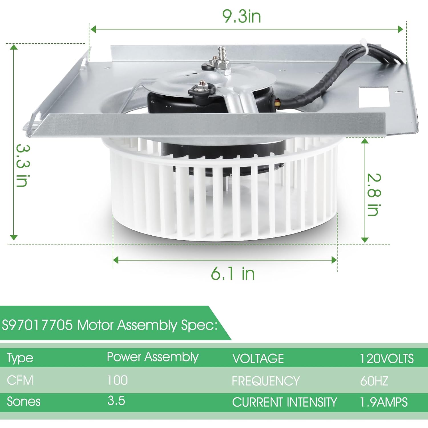 8663RP B Unit for NuTone,8664RP B Unit for NuTone 8663RP,Motor Assembly 97017705 Replacement Fan Motor for 8664RP 671R 672R Broan 750 751 752,Replaces JA2B104N/86933000