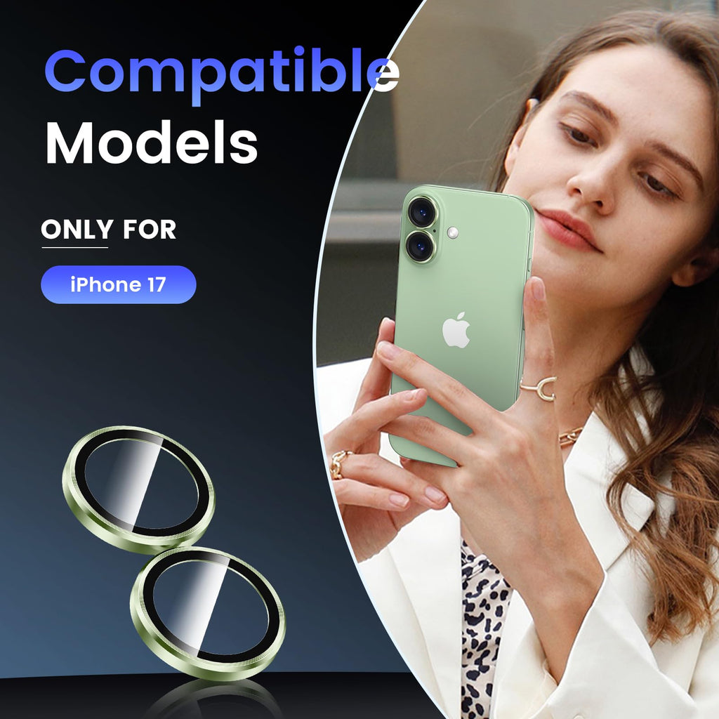 Tensea for iPhone 13 mini/iPhone 13 Camera Lens Protector, 9H Tempered Glass Camera Cover Screen Protector Metal Individual Ring for iPhone 13mini 5.4 inch /13 6.1 inch