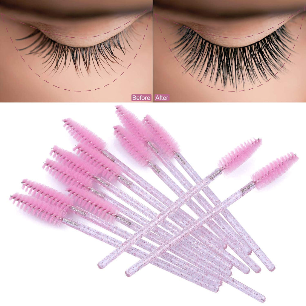 Tbestmax 500 Disposable Mascara Wands Eyelash Brush Spoolies for Eyebrow Eye Lash Extension, Makeup Brushes Applicators Kits - 5 Colors