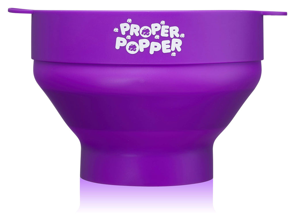 The Original Proper Popper Microwave Popcorn Popper, Silicone Popcorn Maker, Collapsible Bowl BPA Free & Dishwasher Safe - (Aqua)