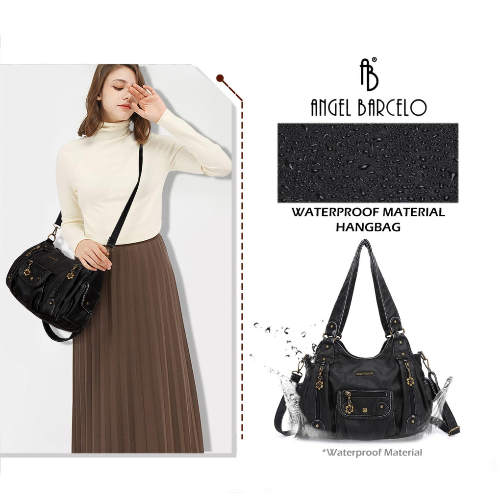Angel Barcelo Purses for Women Soft PU Leather Shoulder Bag Crossbody Purse and Handbags