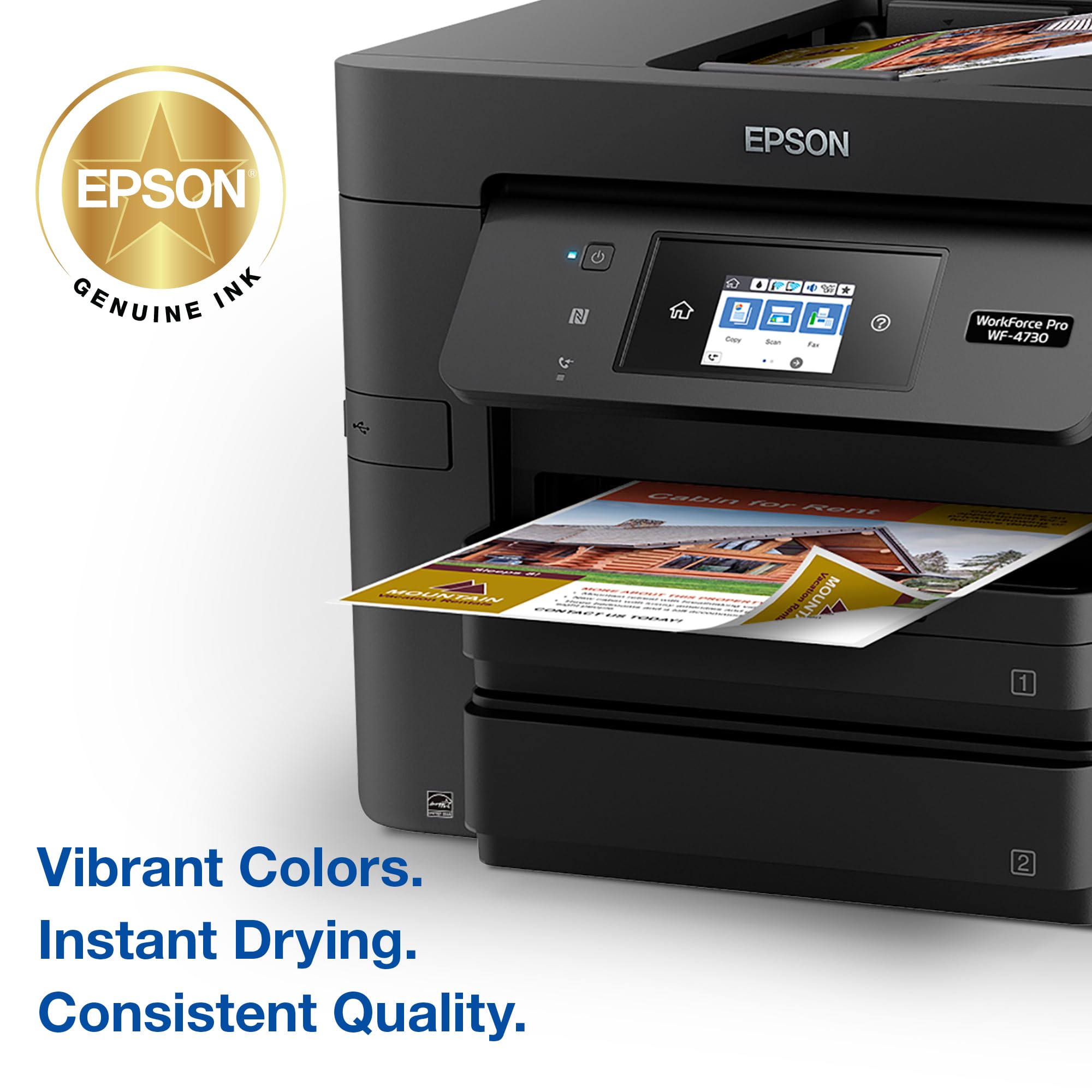 EPSON 802 DURABrite Ultra Ink High Capacity Black Cartridge (T802XL120-S) Works with WorkForce Pro WF-4720, 4730, 4734, 4740