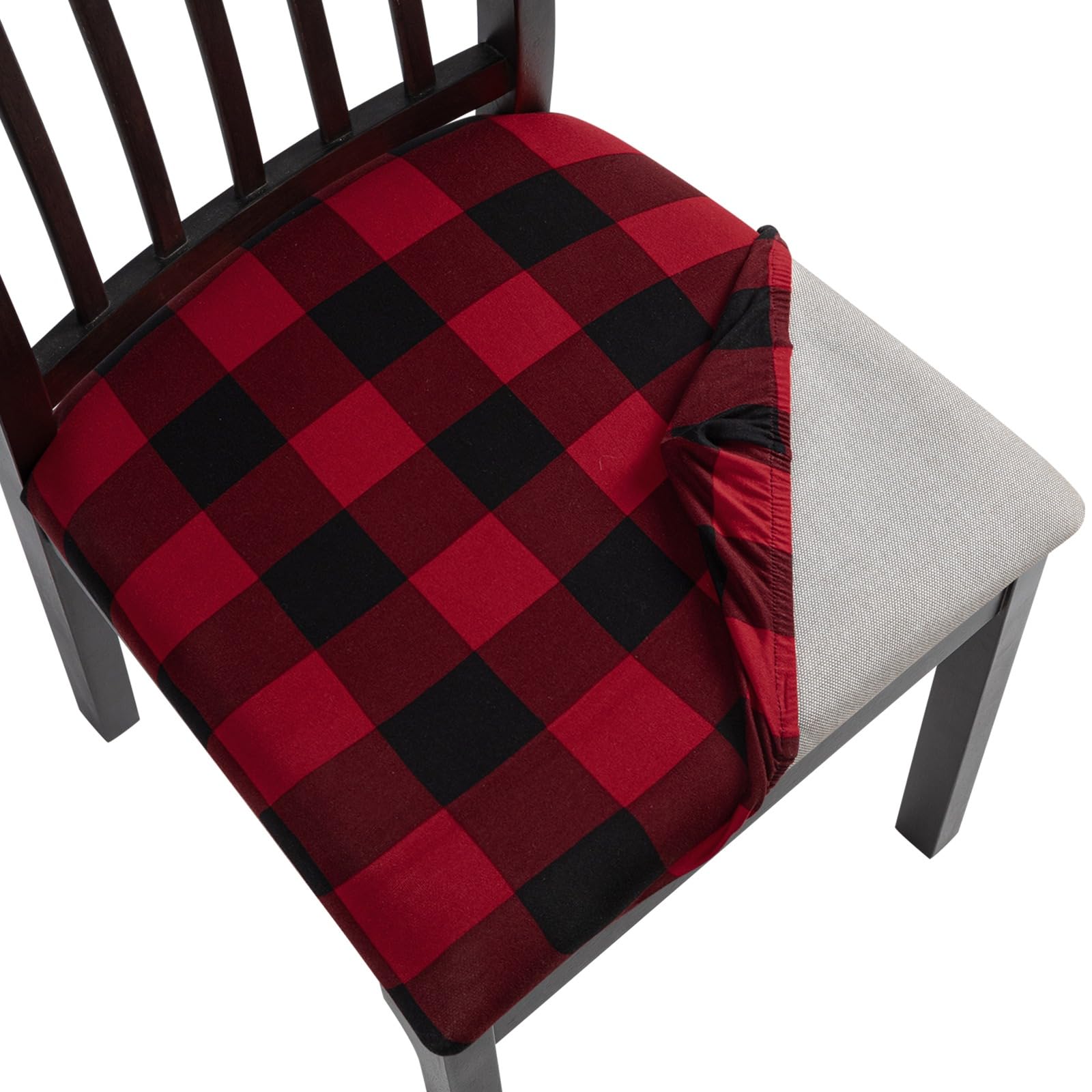 SearchI Seat Covers for Dining Room Chairs Stretch Printed Chair Seat Covers Set of 2, Removable Washable Upholstered Chair Seat Protector Cushion Slipcovers for Kitchen, Office(Ball Flower)