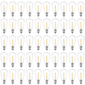 VISTERLITE E12/C7 Base LED Replacement Bulbs for ST38 Outdoor String Lights - Not Solar, Vinatge 1W LED Shatterproof Bulb, Warm White 2200K, 25 Pack