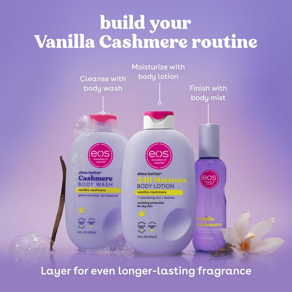 eos 24H Moisture Travel Body Lotion- Fresh & Cozy, Travel Size Essential, Toiletries, Mini Body Lotion, 2.5 fl oz