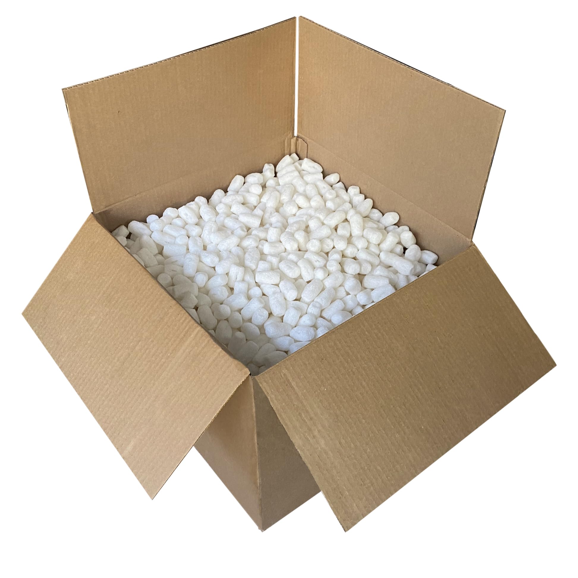 Packing Peanuts, 3.5 Cubic Feet, Beige | Bulk Loose Fill, For Shipping, Moving & Storage, Compostable & Biodegradable, Cushion For Shipping