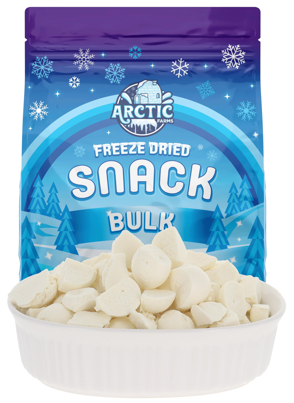 Arctic Farms Freeze Dried Ice Cream Bits Bagged and Boxed - Does Not Melt (1lb, S'mores)