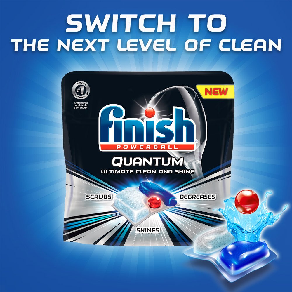 Finish Gel Liquid Dishwasher Detergent, Advanced Deep Cleaning Power Dish Soap, Fights Tough Stains, Dishwasher Soap, Plastic-Free & Septic Safe Dish Detergent, Lemon Scent, 75oz