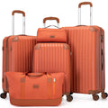 Cosbarn Luggage Sets 5 Piece Suitcases with Wheels, Suitcase Set ABS Hard Case Luggage with TSA Lock Spinner Wheels Durable Travel Luggage