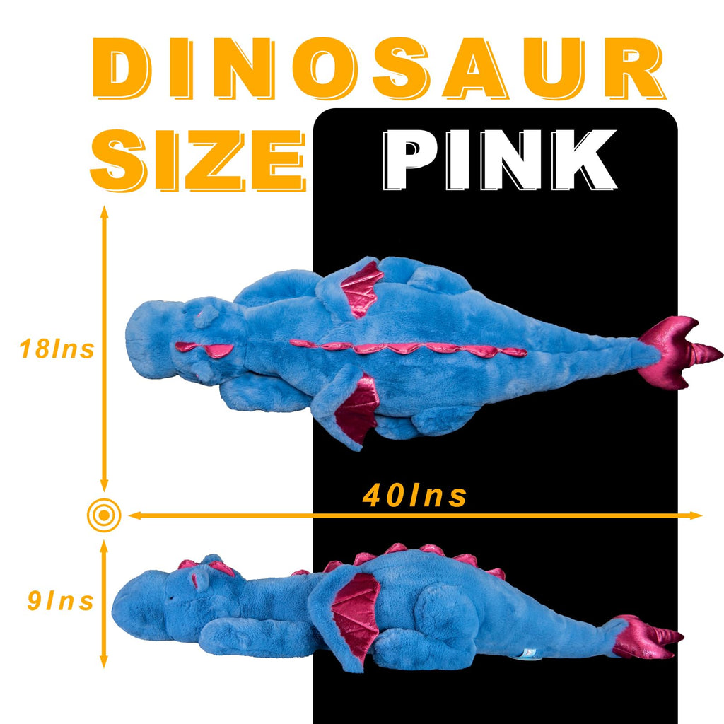 YOUBLEK 27.5 in 2Lb Weighted Stuffed Animals,Cute Plush Dragon,Weighted Stuff Dinosaur Toy for Kids Adult Gift or Decoration