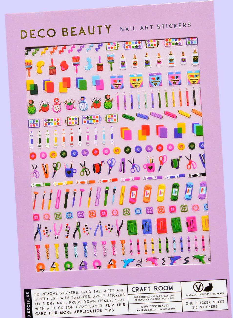 Deco Beauty 90s Baby - Super Thin & Easy-to-Apply Nail Art with The Cutest Designs - Durable & Long-Lasting Nail Art Stickers and Decals for Women, for DIY at-Home Manicures & Salon-Quality Nails