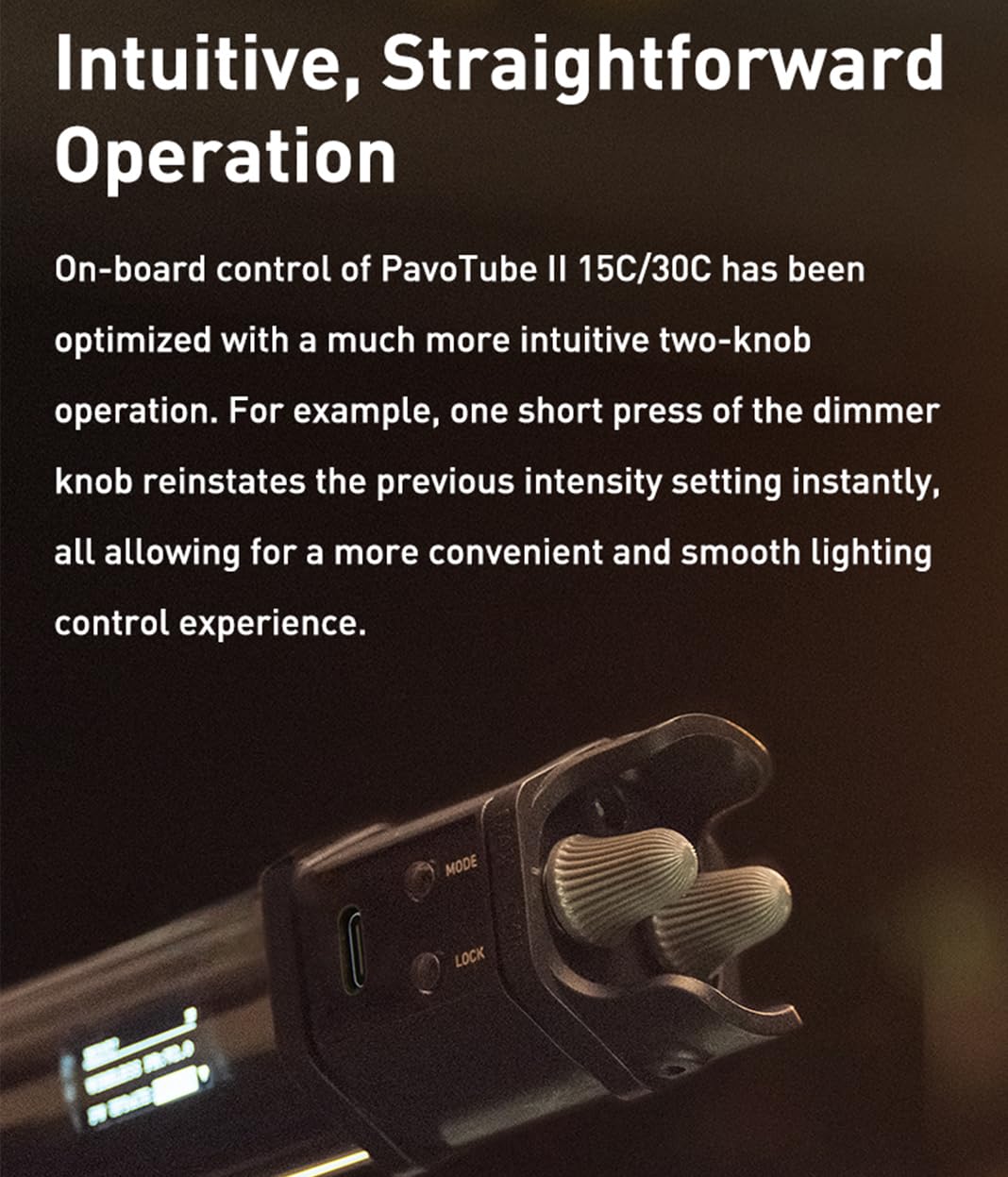 NANLITE PavoTube II 6C LED RGB Tube, 2700K-7500K Ultra-Wide Color Temperature, 2.4GHz Wireless Control Portable Handheld Photography Lighting Stick