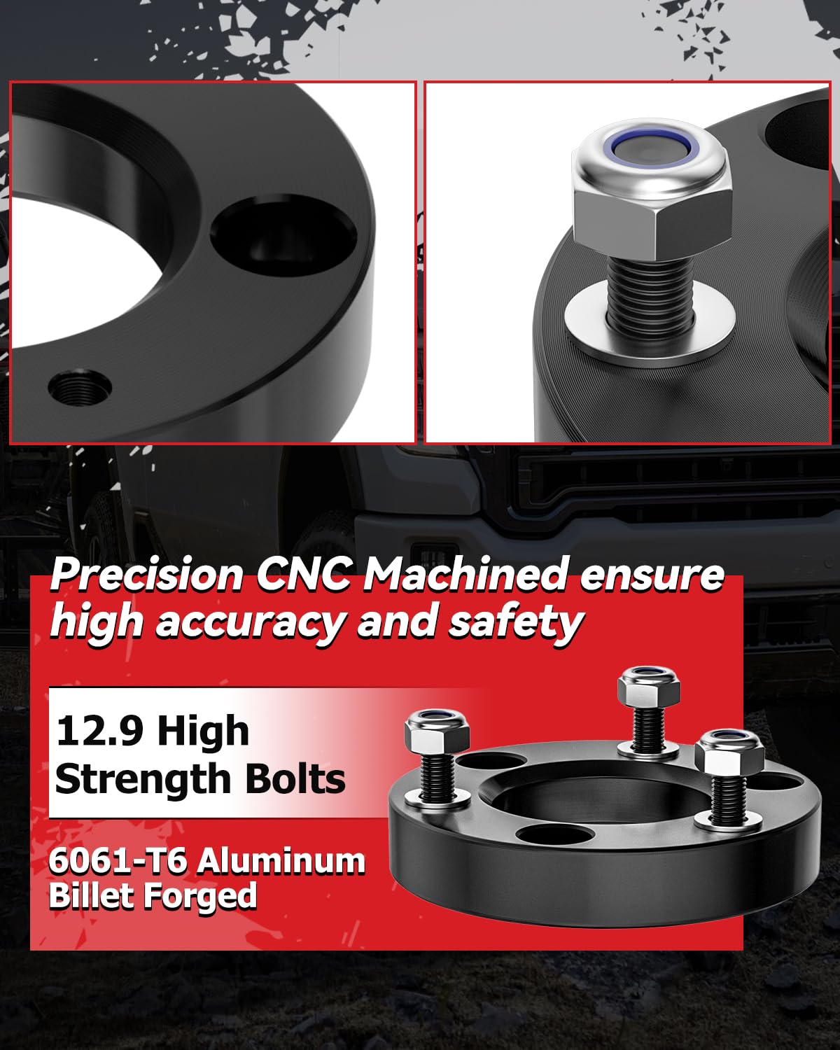 PROEZE 1.5" Front Leveling Lift Kits for 2004-2024 F150 2003-2018 Expedition 2005-2008 Mark LT, 1.5'' Forged Front Strut Spacers Lift Kits