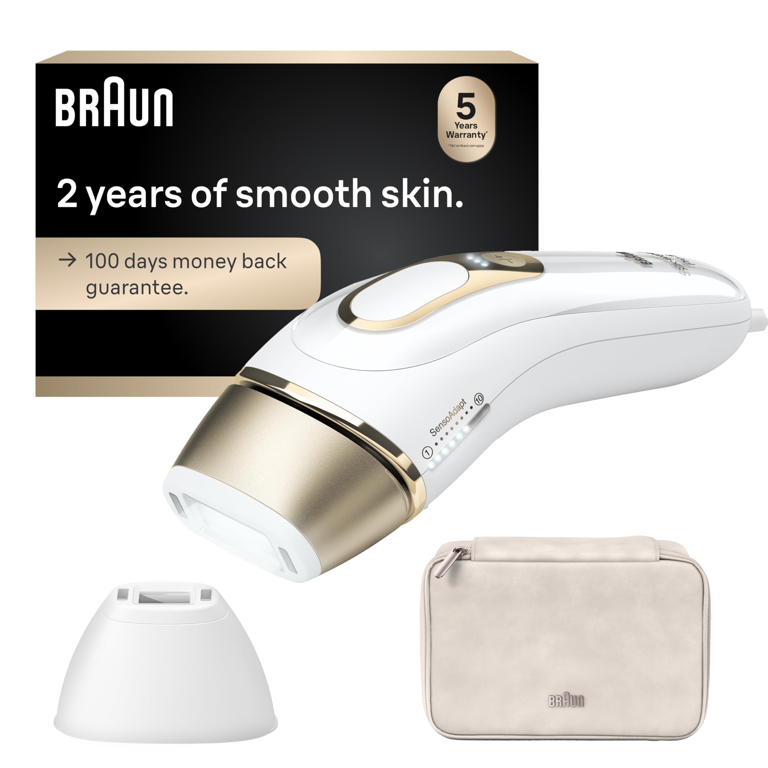 Braun IPL, Silk·Expert Pro 5, IPL Hair Removal for Women and Men, Permanent Laser Hair Reduction At-Home, 1 Head, IPL5100