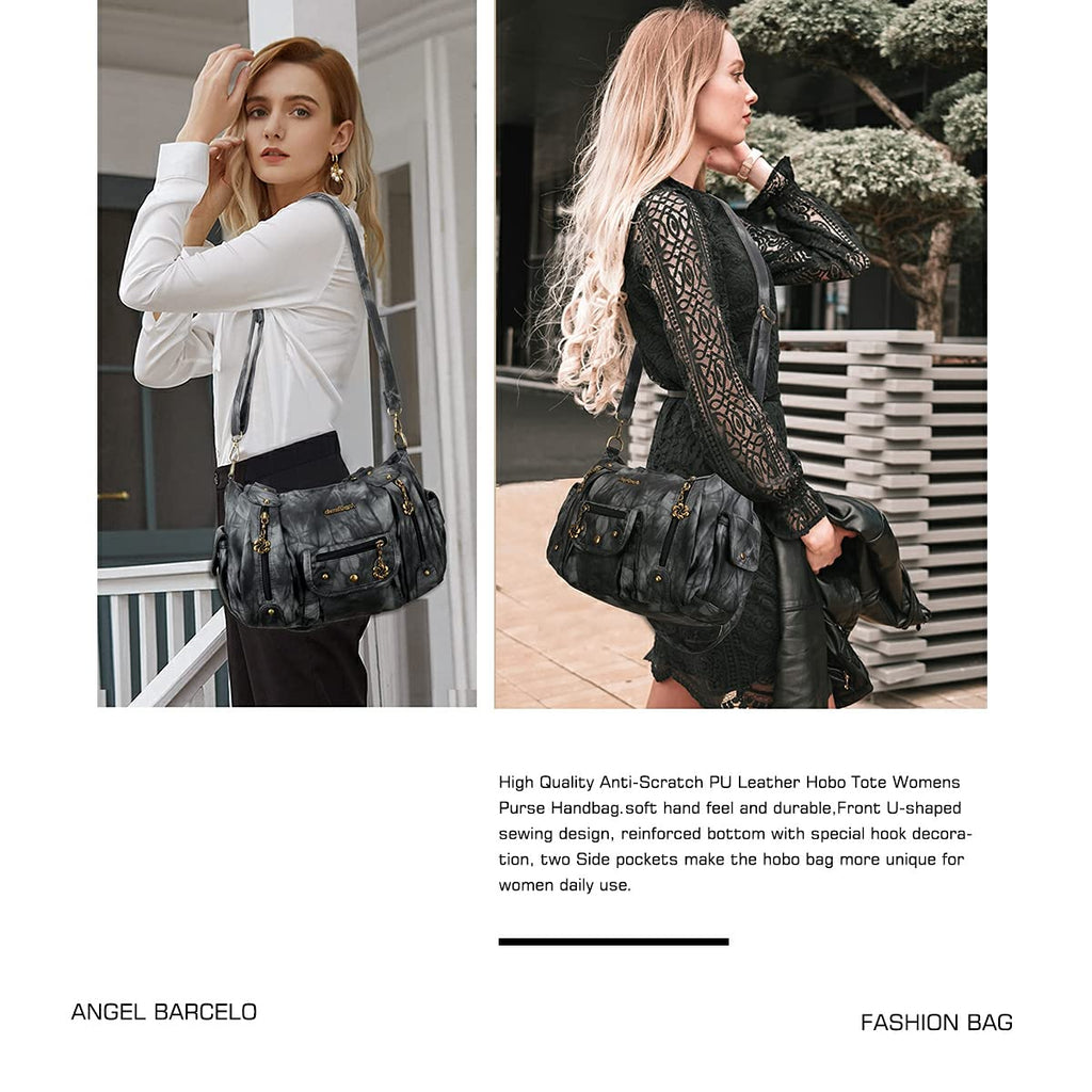 Angel Barcelo Purses for Women Soft PU Leather Shoulder Bag Crossbody Purse and Handbags