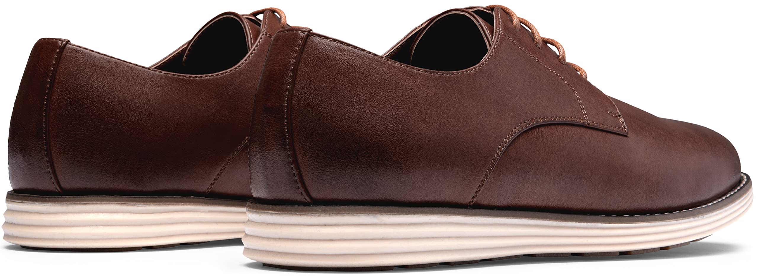 Vostey Mens Casual Dress Shoes Wingtip Plain Business Dress Shoes for Men