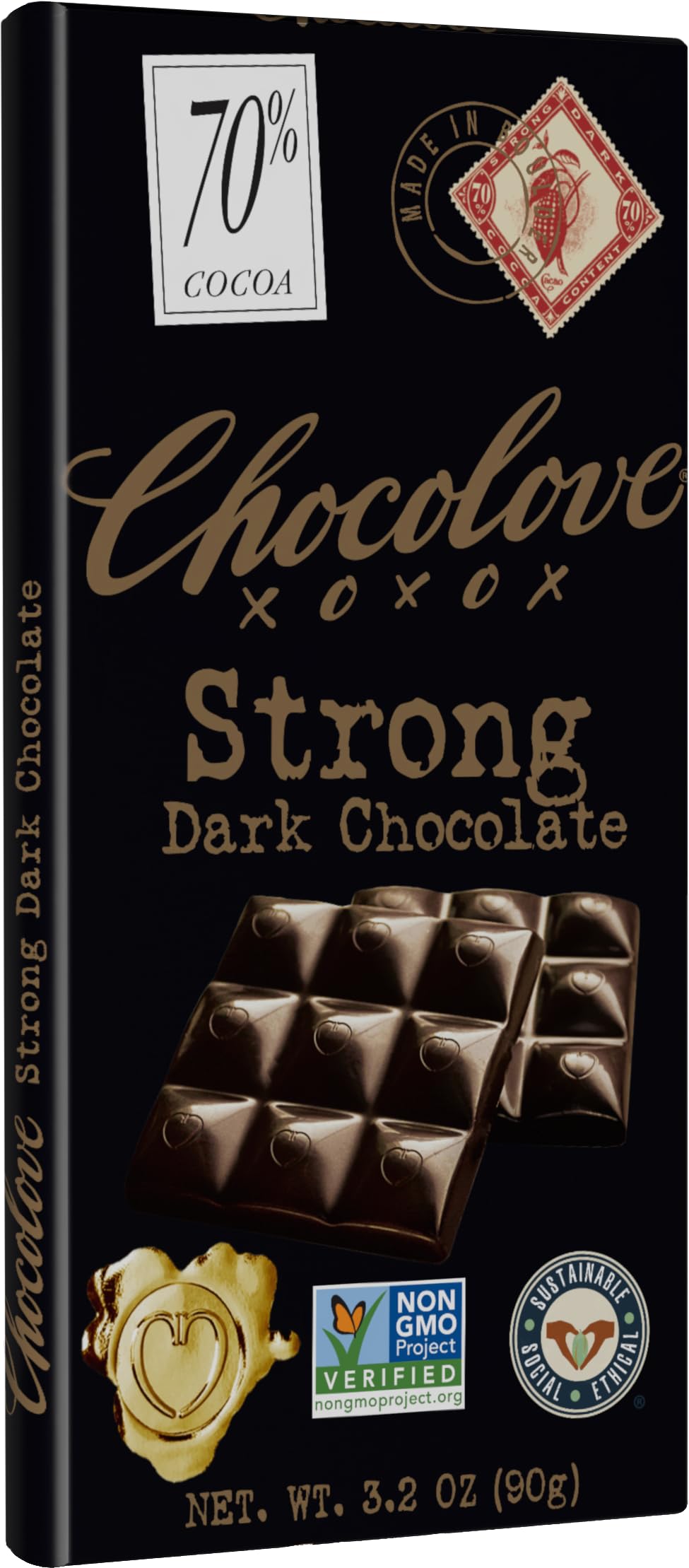 Chocolove Strong Dark Chocolate Mini, 1.3 oz