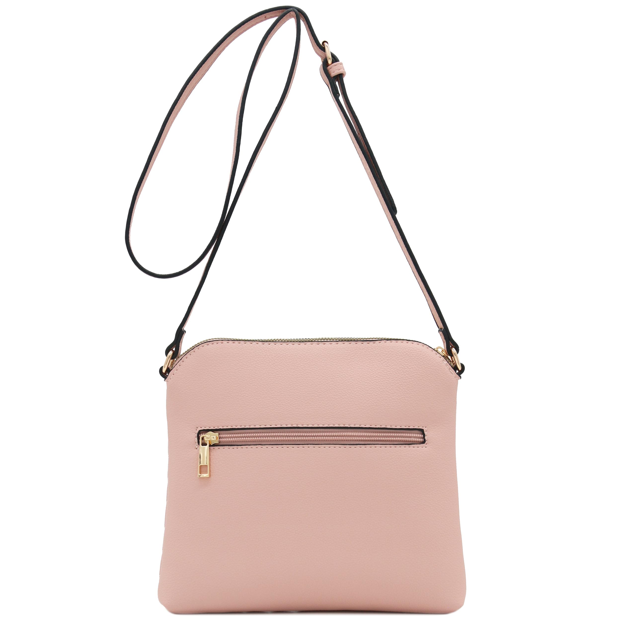 FashionPuzzle Chevron Quilted Medium Crossbody Bag with Tassel Accent