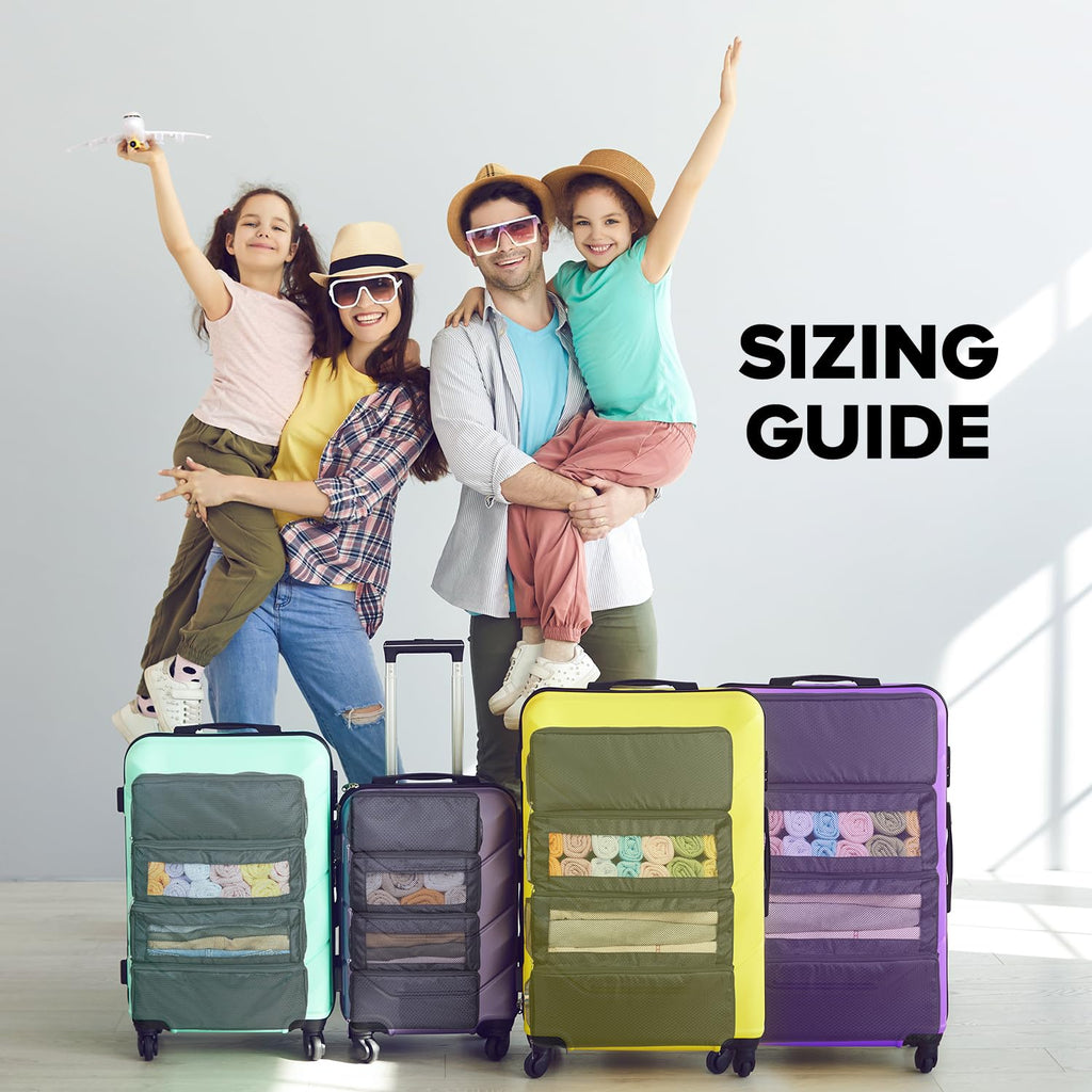 Suitcase Organizer, Travel Luggage Organizer Hanging Shelves Packing Cube Closet/Collapsible Portable Travel Organizer for Carry-on