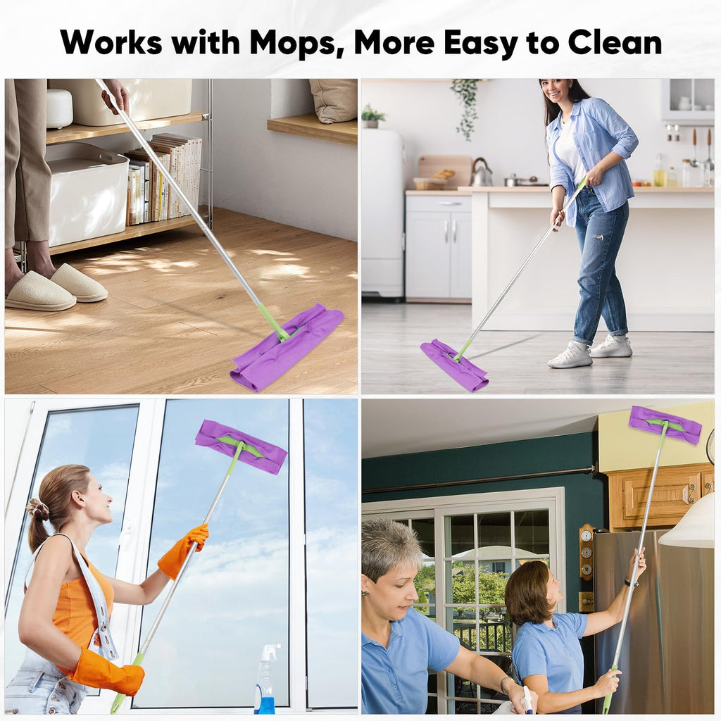 HOMEXCEL Microfiber Glass Cleaning Cloths 6 PK, Lint Free Streak Free, Reusable Microfiber Magic Cleaning Cloth for Cleaning Windows, Glasses, Mirrors, Screens, Stainless Steel, and More, Blue-14”×16”