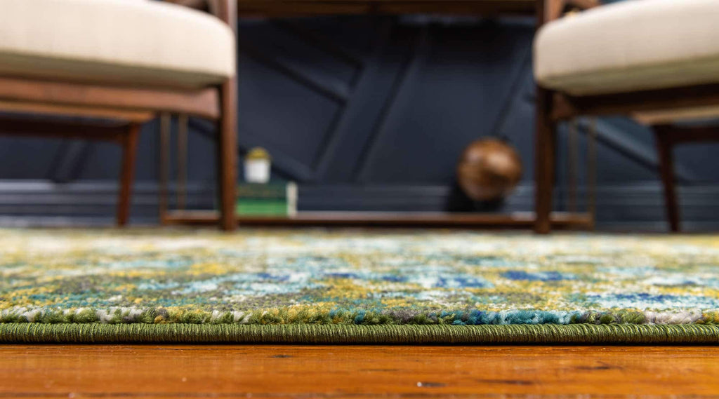 Unique Loom Jardin Collection Colorful, Vibrant, Abstract, Modern Area Rug (2' 0 x 3' 0 Rectangular, Multi/ Blue)