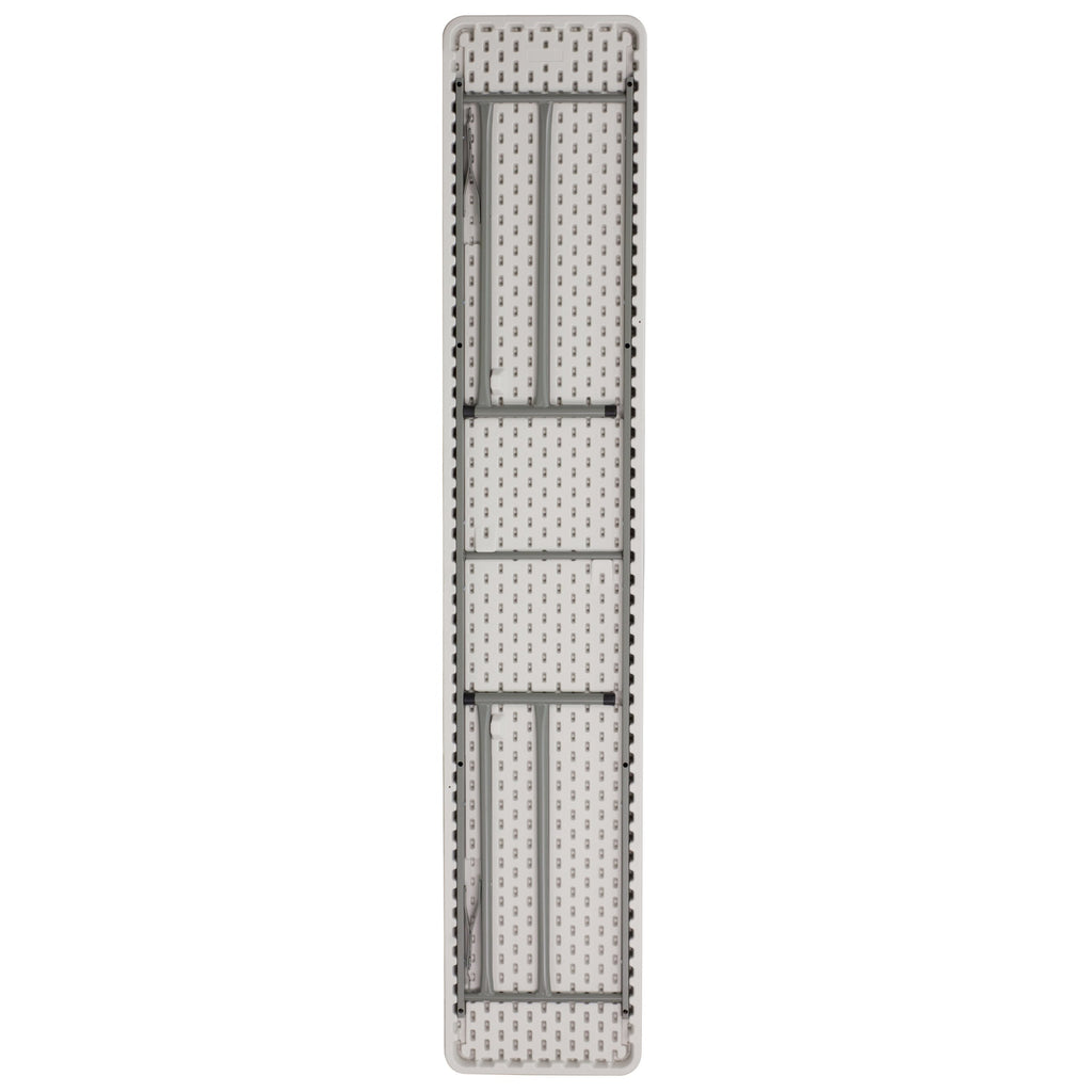 EMMA + OLIVER 5' Rectangular Plastic Folding Table, Long Plastic Foldable Table for Residential Indoor/Outdoor Events, White