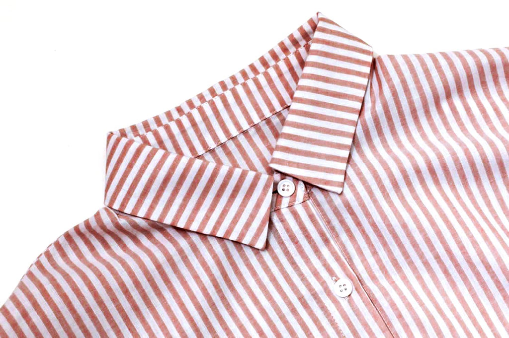 utcoco Womens Striped Long Sleeve Dress Casual Loose Button Down Cotton Maxi Shirt Dress