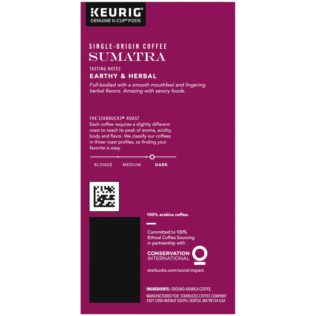 Starbucks Coffee, Caffe Verona Dark K Cup Portion Pack for Keurig Brewers, 24 Count