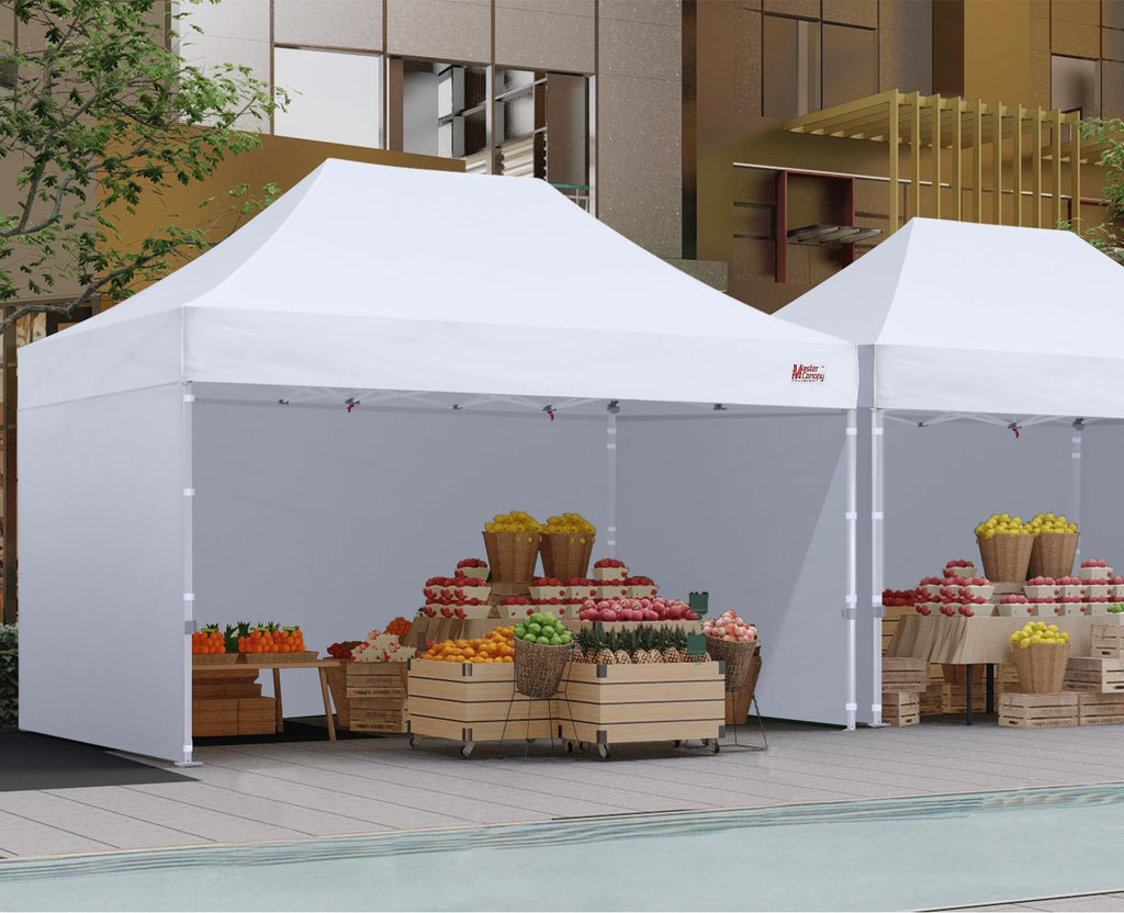 MASTERCANOPY 10x10 Premium Heavy Duty Pop Up Commercial Instant Canopy with Sidewalls(10x10 Blue)
