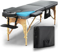 Memory Foam Massage Table Premium Portable Foldable Massage Bed Height Adjustable 72 Inches Long 27 Inches Wide Home Salon Spa Bed Tattoo Table with Accessories & Carrying Case Easy Set Up