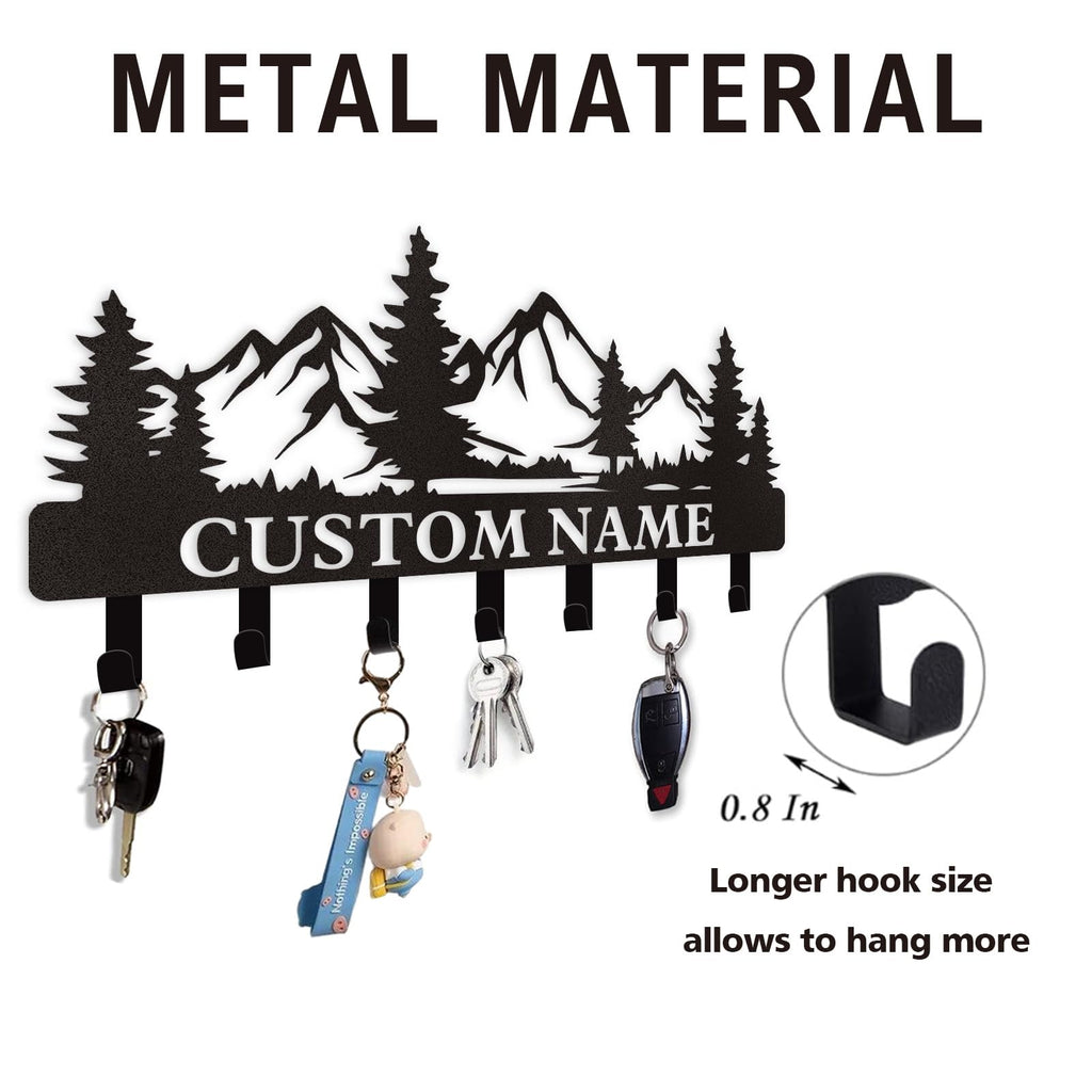 Dyoart Personalized Couple's Name Key Rack, Wall Mounted Metal Key Holder for Housewarming Gifts,ignent Bedding