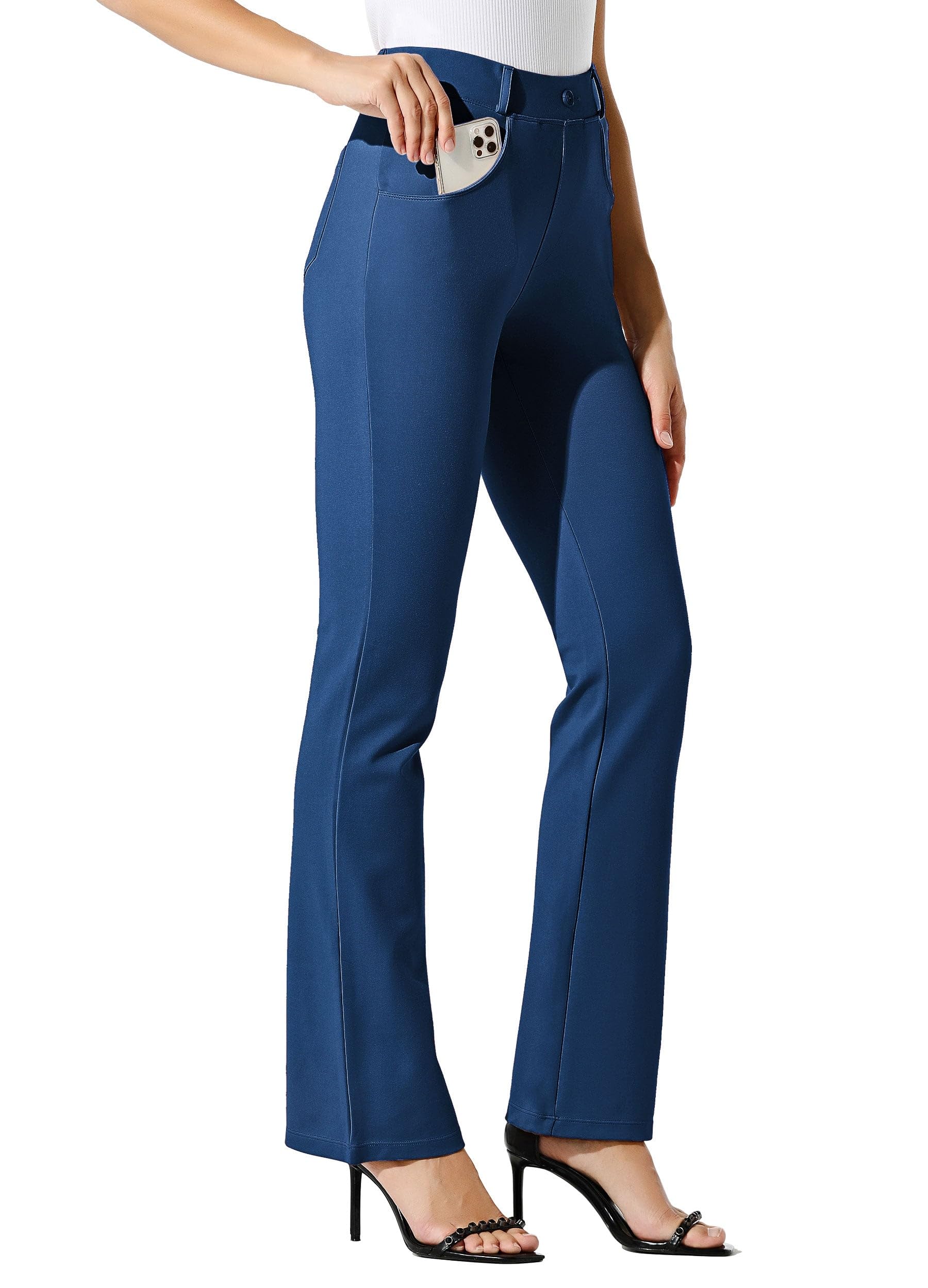 Willit Women's Yoga Dress Pants Bootcut Stretch Work Slacks Office Pants 4 Pockets 28"/29"/30"/31"/33"