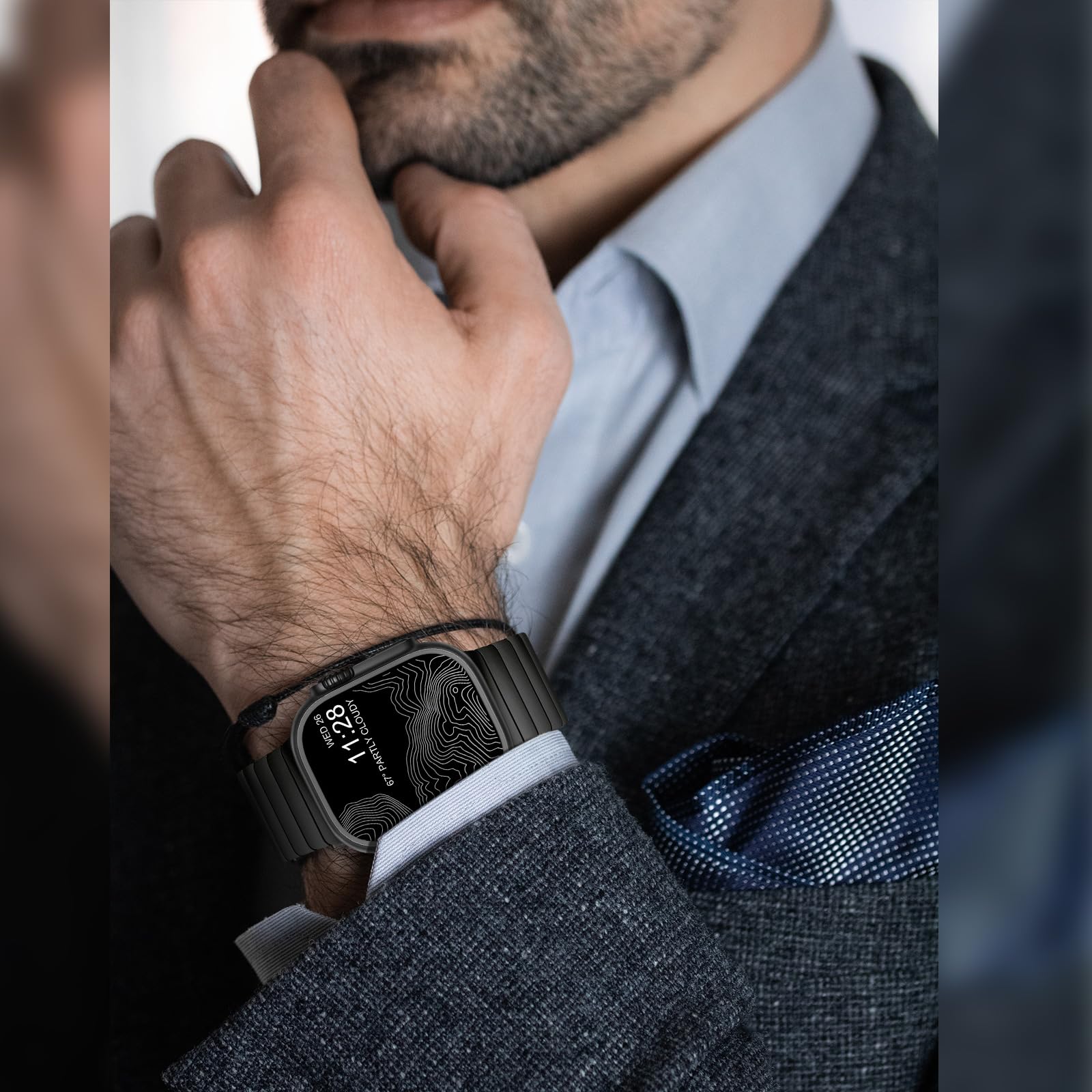 NewWays Titanium & Stainless Steel Link Bracelet for Apple Watch Band Ultra 3 2 1 Band 49mm Series11 10 46mm 42mm 45mm 44mm 41mm 40mm 38mm Series 3-11