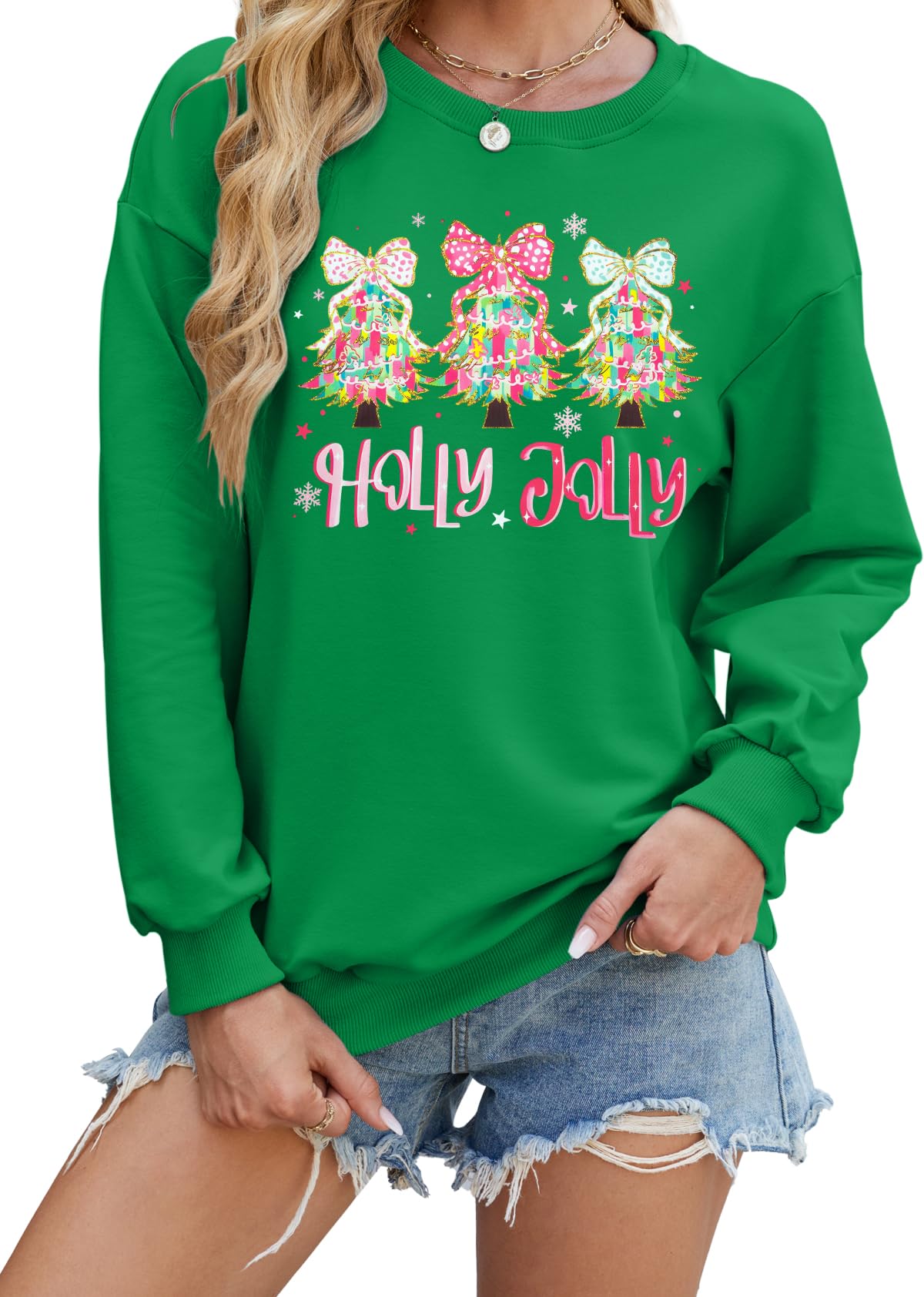 Christmas Sweatshirts Women Candy Canes Graphic Sweatshirt Vintage Xmas Long Sleeve Shirt Pullover Tops